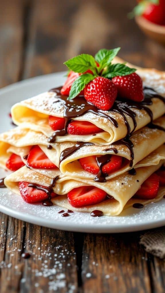 Fresh-made crepes